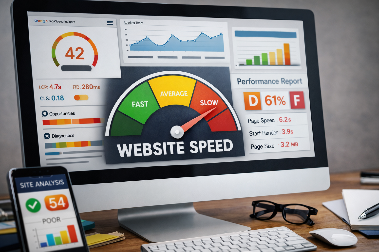 Website speed optimization example